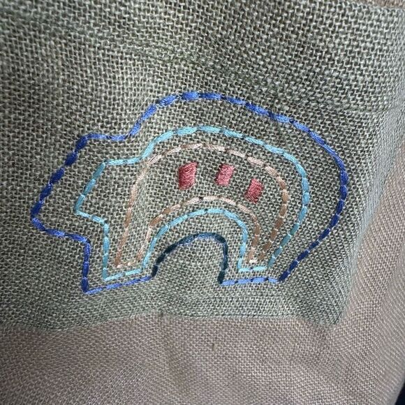 VTG Nino Wong Linen Blazer Top With Animal Embroidery - Picture 5 of 7